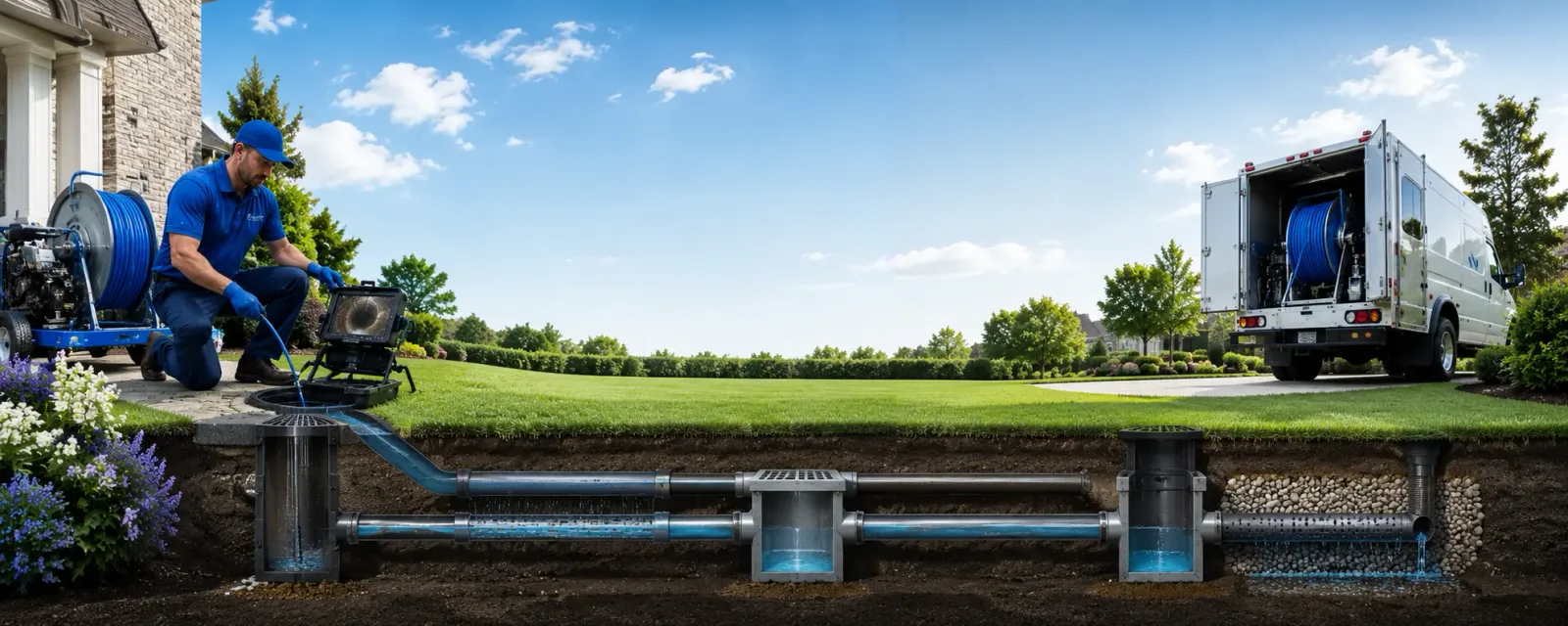 Outdoor drain cleaning information for Summit Lake, WI
